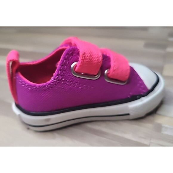 Converse Chuck‎ Taylor Purple Cactu & Pink Baby Shoes Size 2 w/ Box NEW - Picture 8 of 13